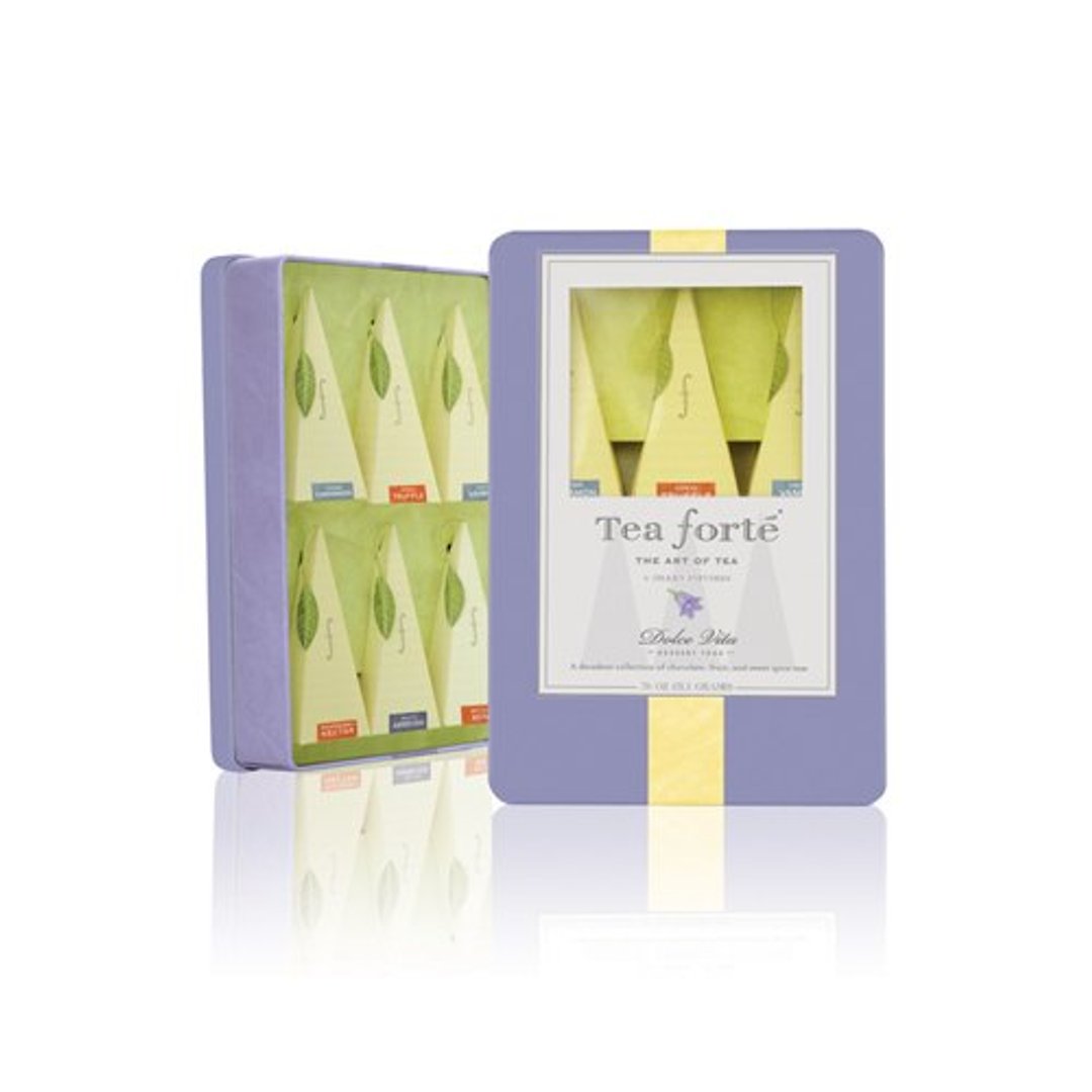Tea Forte 甜点茶品集 6入丝质茶包 Medium Tin - Dolce Vita - 茶 - 植物．花 