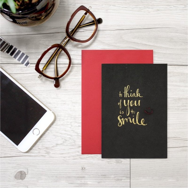 手工烫金 万用  祝福 万用卡片 明信片 - 卡片/明信片 - 纸 黑色