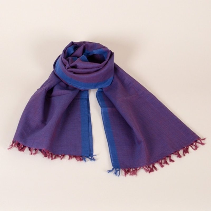 地球树fair trade&eco-“棉围巾系列”-手织棉 围巾/披肩 (紫色) - 丝巾 - 棉．麻 