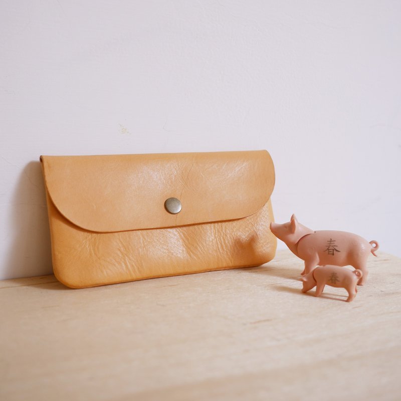 1000元的家简易钱夹 - 皮夹/钱包 - 真皮 橘色