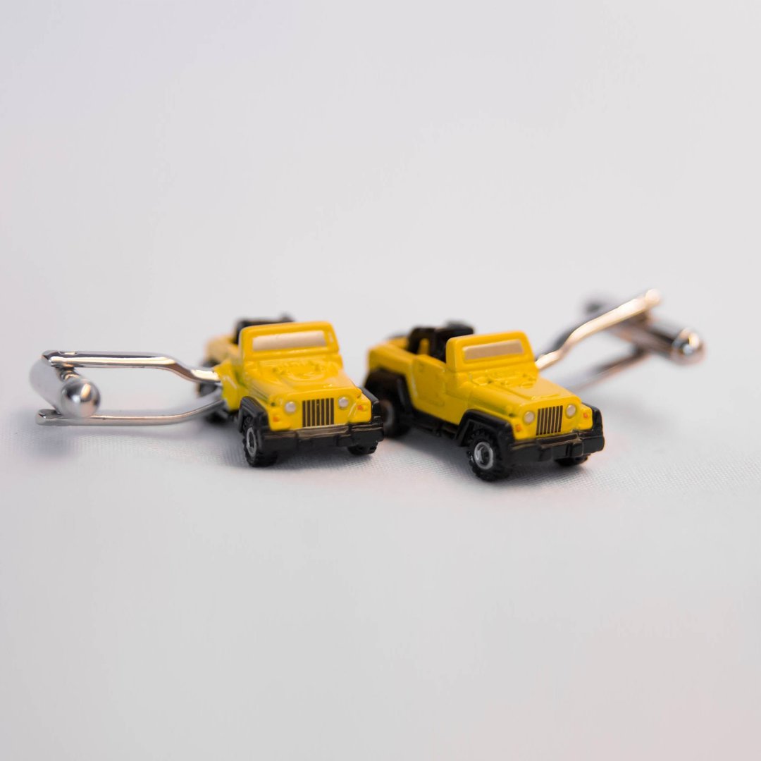 黄色/绿色/红色 开莲越野车 袖扣 SPORT UTLITY VEHICLE CUFFLINK - 袖扣 - 其他金属 
