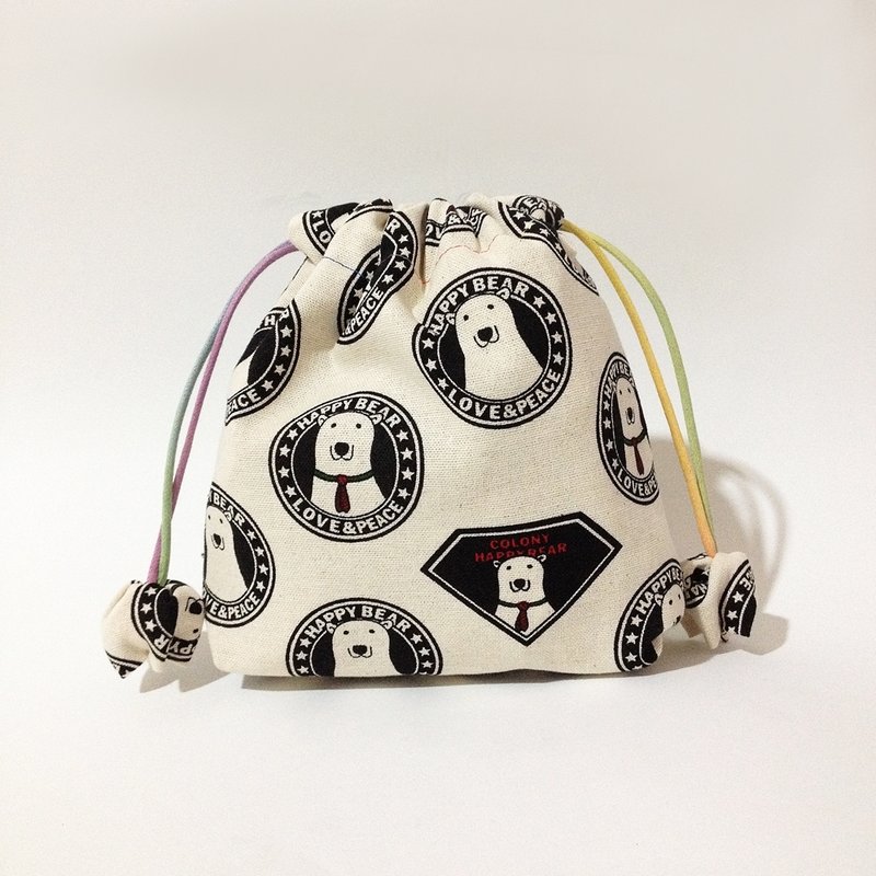 白色 北极熊 束口袋 - 化妆包/杂物包 - 其他材质 白色