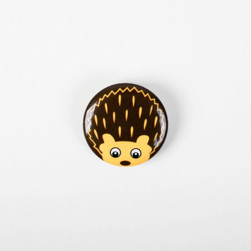 Surprise Badge / 刺猬 别针 胸章（小） - 胸针 - 其他金属 咖啡色