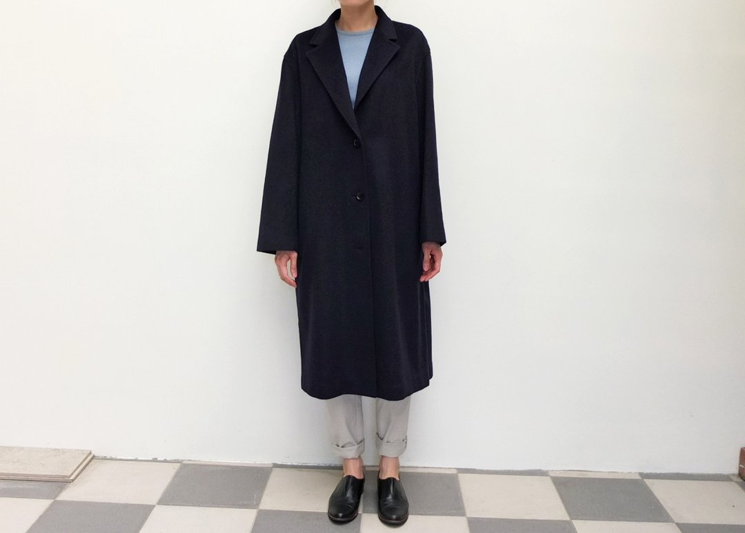 Anvers Coat 海军蓝单排扣喀什米尔手缝双面羊毛大衣 多色订做 - 女装休闲/机能外套 - 羊毛 