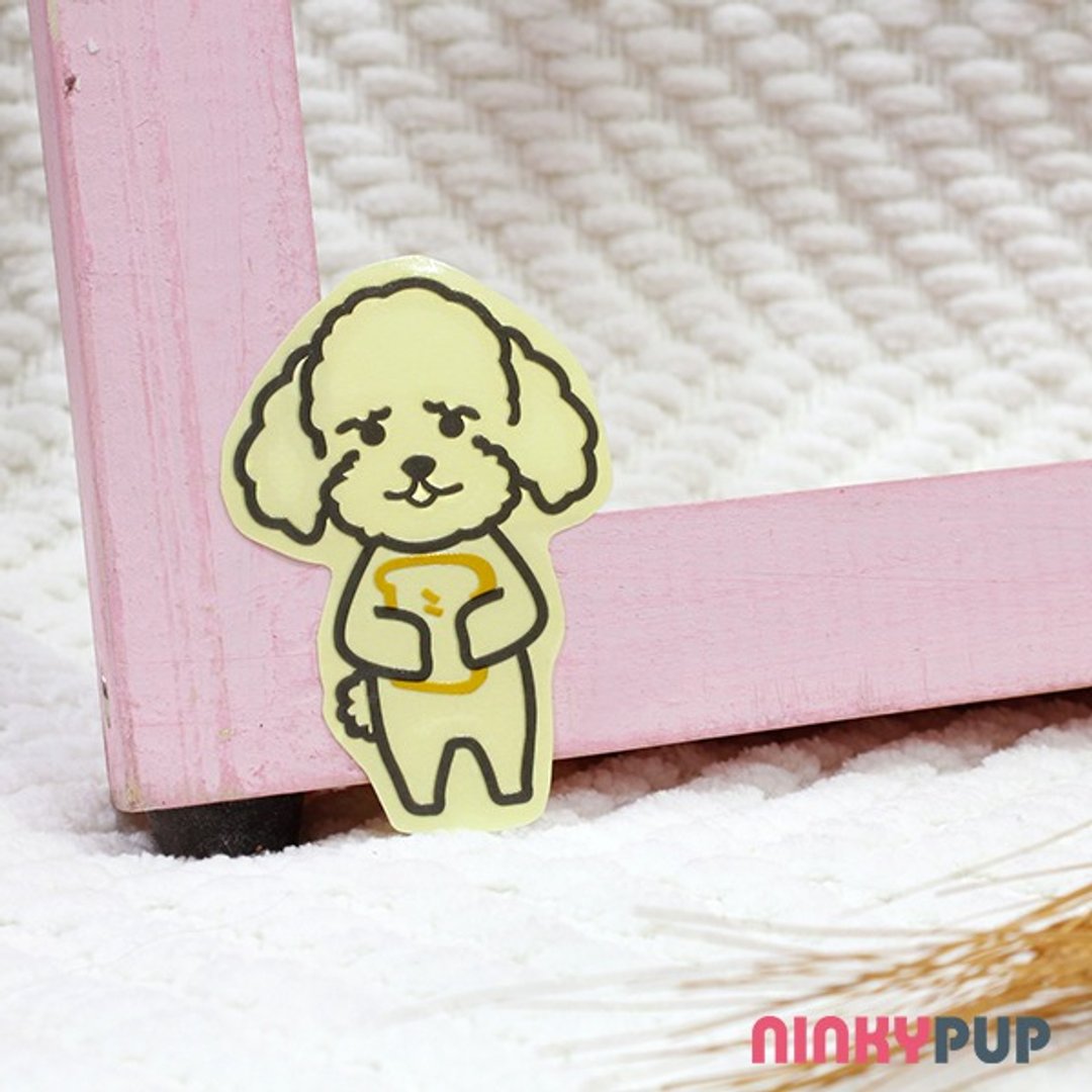 贵宾犬反光贴纸 宠物狗狗贴纸 车贴安全帽贴 防水抗UV 毕业礼物 - 贴纸 - 防水材质 多色