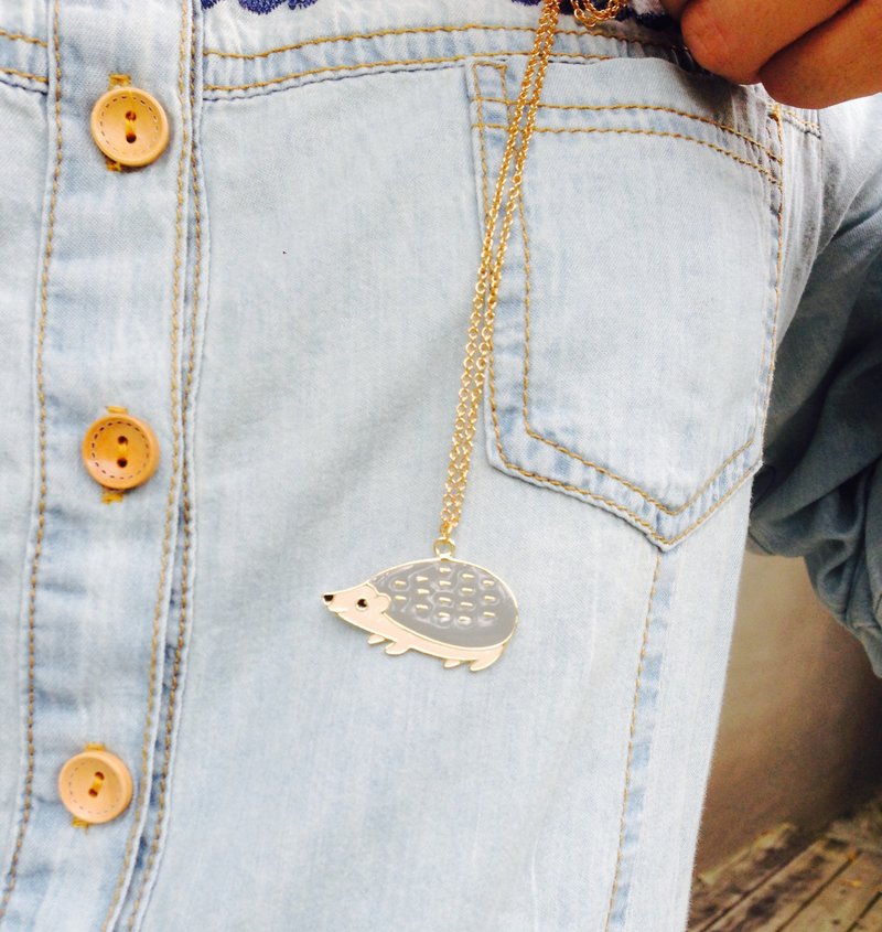 刺猬快跑 手作长版项链 - 长链 - 其他金属 