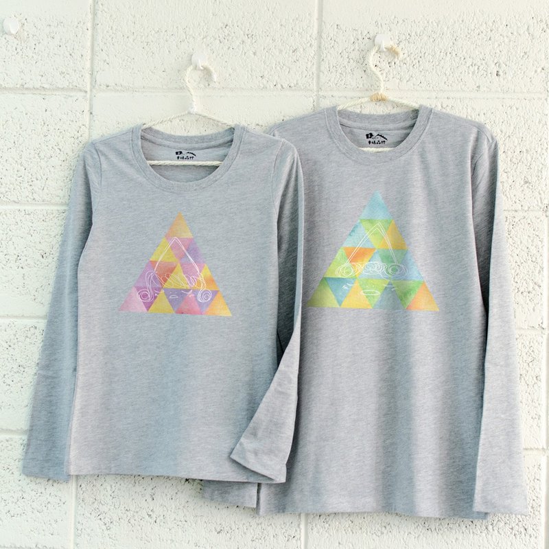 【情人节礼物】【绮梦】情侣装/长袖T-shirt/结婚纪念 生日 闺蜜 - 女装 T 恤 - 棉．麻 灰色