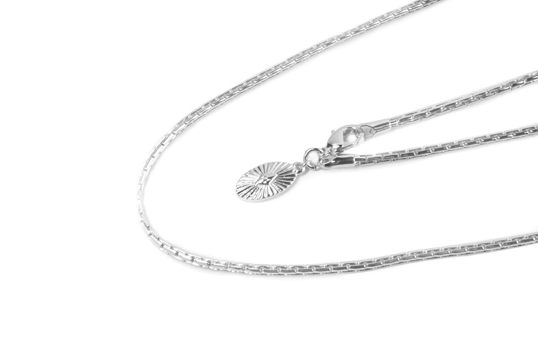 【METALIZE】2.5MM Platinum Necklace 2.5MM黄铜镀正白金项链 - 项链 - 其他金属 