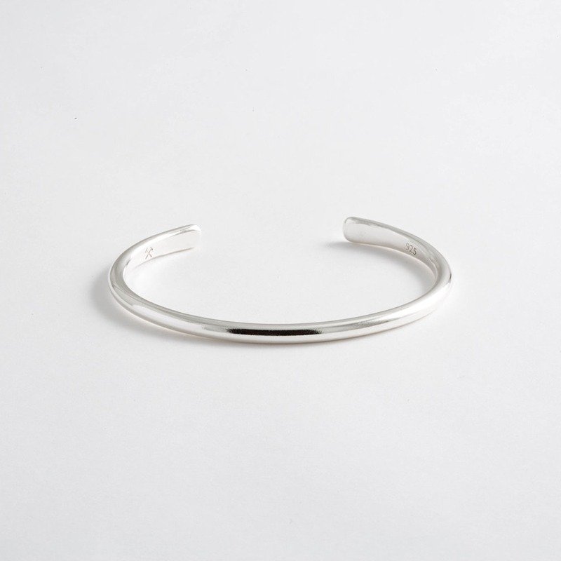 美国 Studebaker Metals 手工 Champion Cuff 纯银 (抛光) 手环 - 手链/手环 - 纯银 银色
