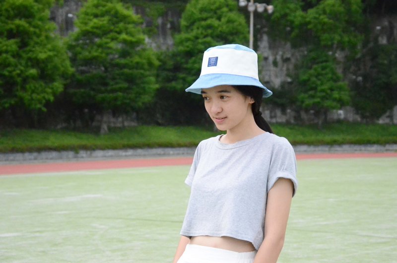 ::浏海树:: 夏季粉嫩渔夫帽＿粉蓝白天蓝 - 帽子 - 其他材质 蓝色