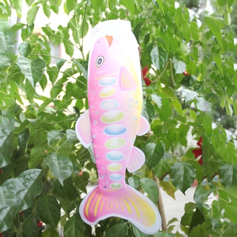 台湾国宝鱼[樱花钩吻鲑]鱼旗 30CM (粉红) - 摆饰 - 其他材质 粉红色