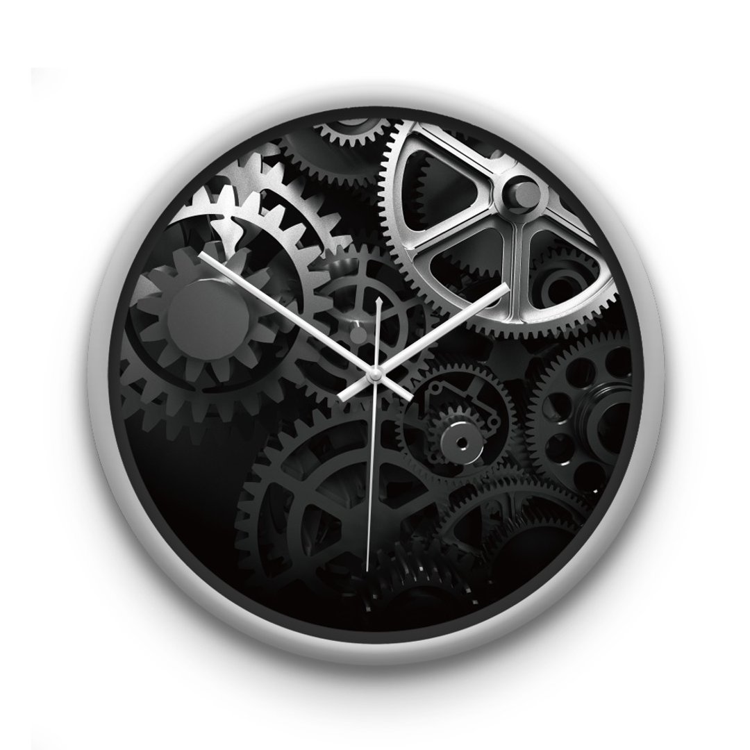 AppleWork iWatch 创意挂钟：Settings PSIC-008 - 时钟/闹钟 - 塑料 黑色