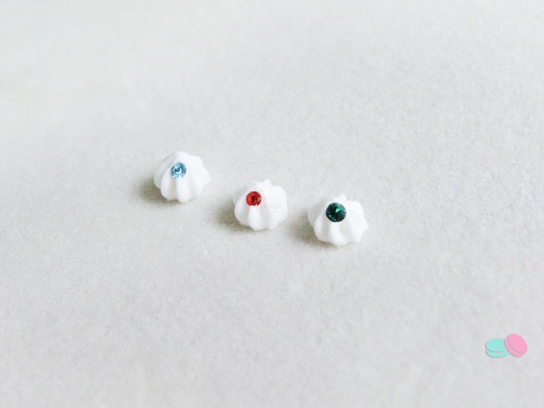 ❖FANG❖奶油糖霜耳环加小钻-加购商品 - 耳环/耳夹 - 宝石 多色