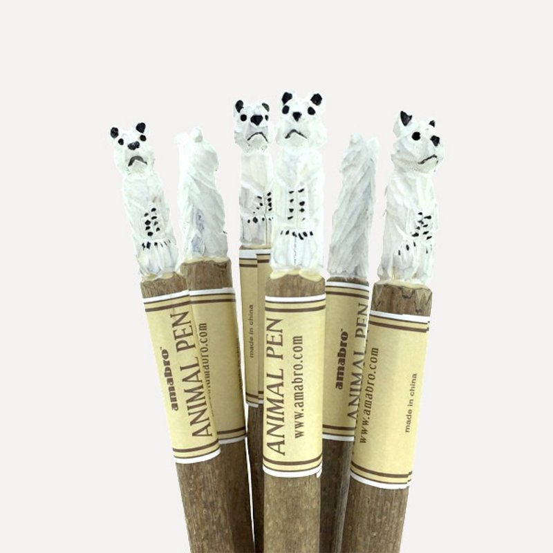 Amabro 动物木雕原子笔・北极熊 - 圆珠笔/中性笔 - 木头 