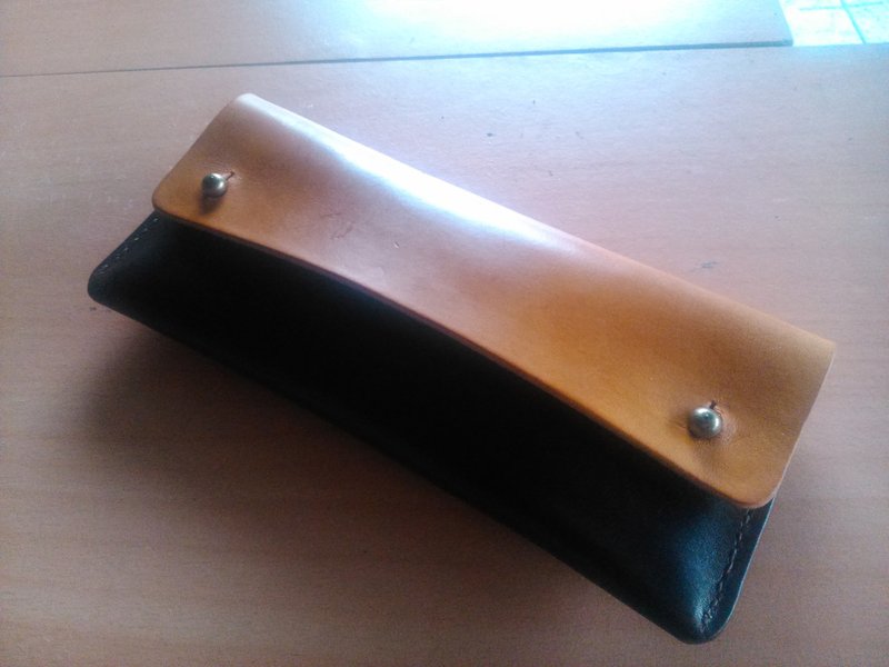 【布俗鬼】双色笔袋 - 铅笔盒/笔袋 - 真皮 