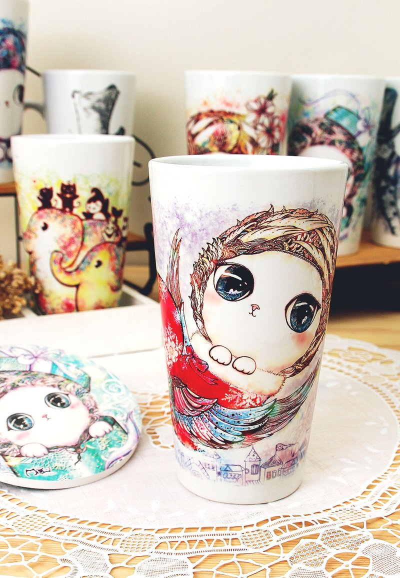 好喵大容量拿铁杯-飞天猫 - 咖啡杯/马克杯 - 其他材质 