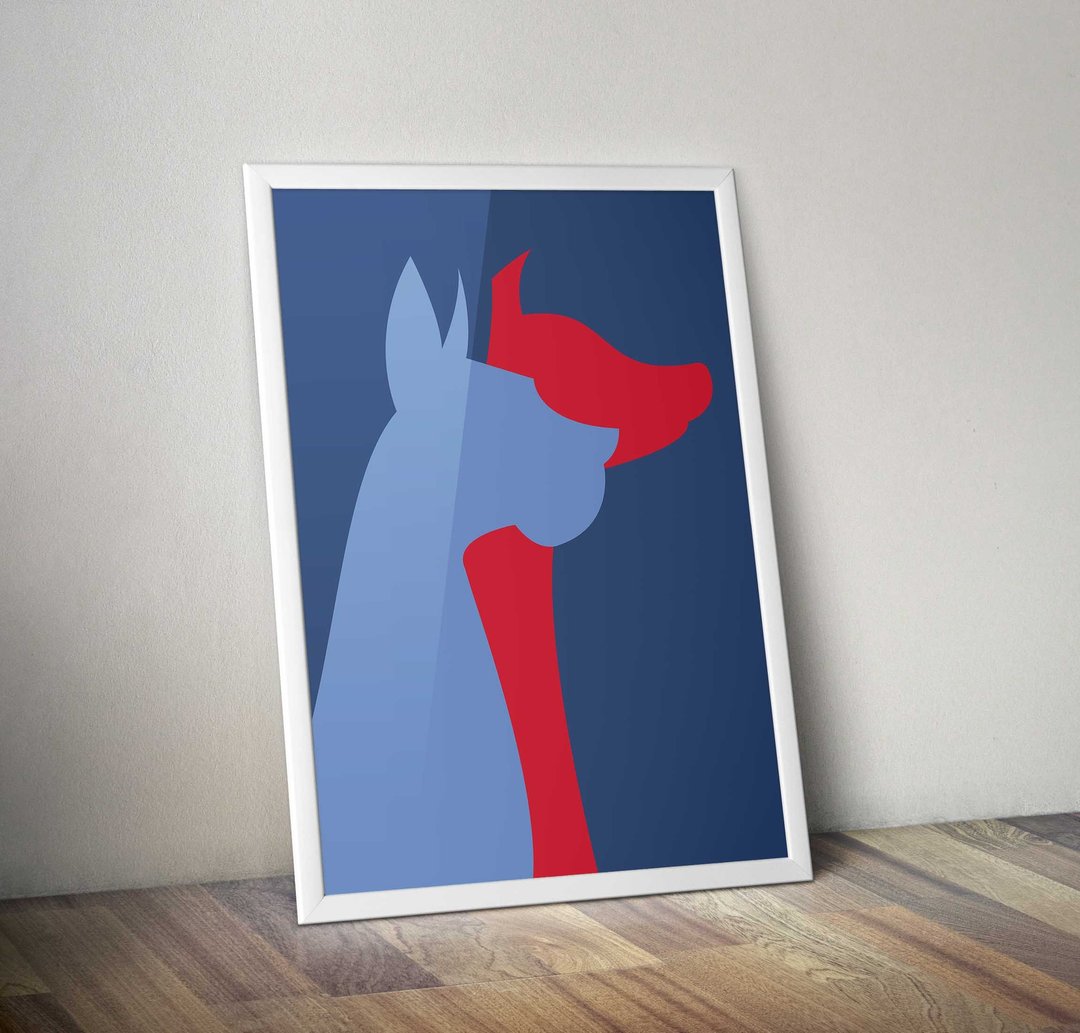 Two Dogs #1 - 海报/装饰画/版画 - 纸 蓝色