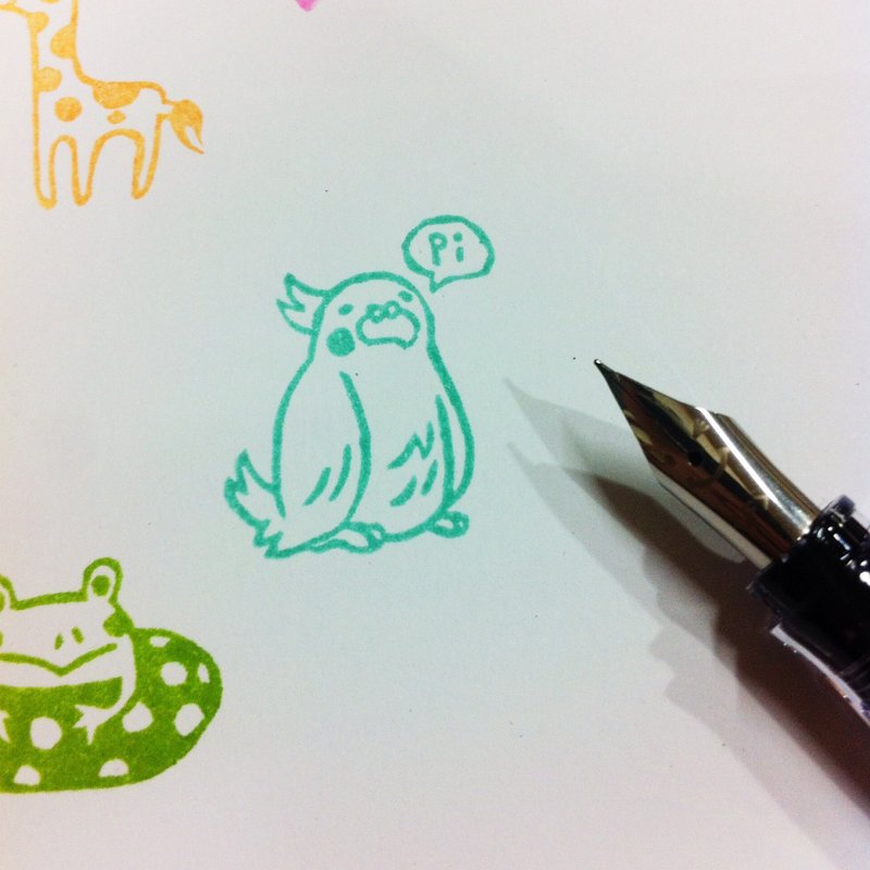 Deerday手刻章 鹦鹉 - 印章/印台 - 橡胶 绿色