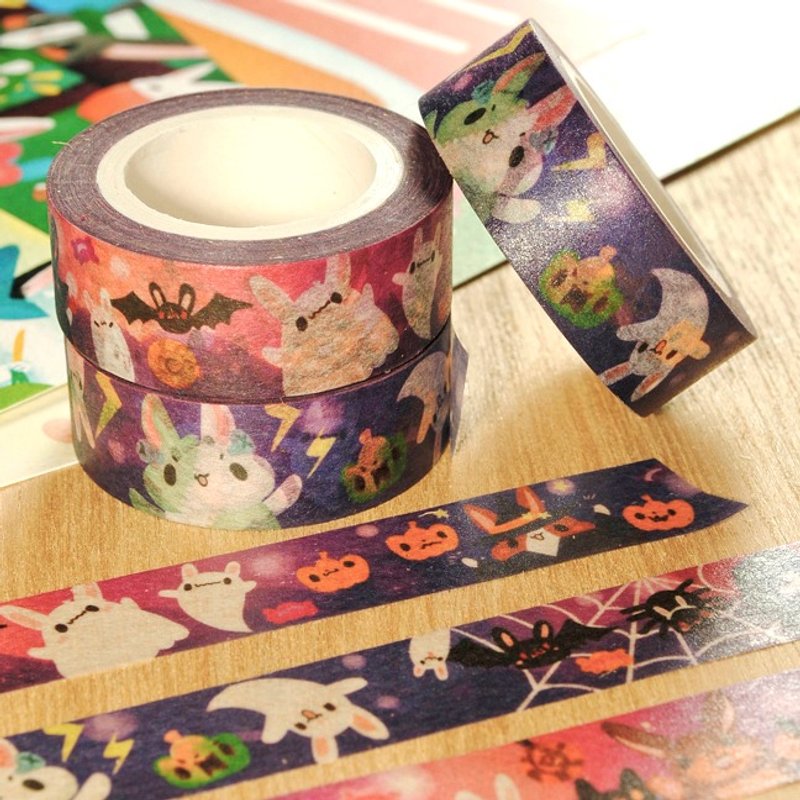 纸胶带*hello!万圣兔! - 纸胶带 - 纸 紫色