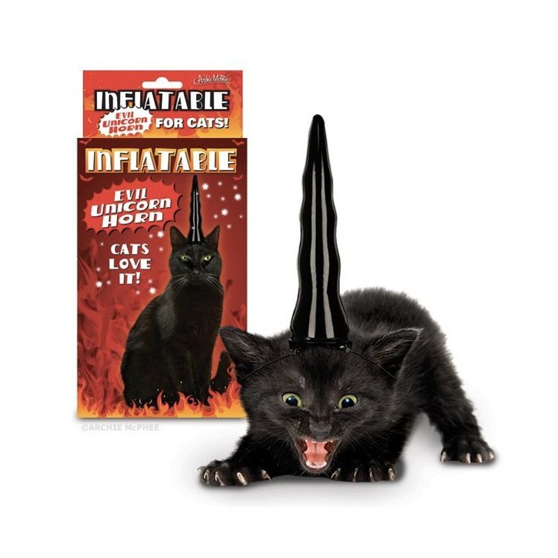 独角兽充气角-黑（猫咪专用） - 玩具 - 其他材质 黑色