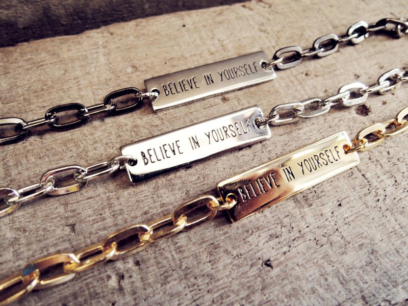 Zhu.Believe in yourself系列链(单条) - 手链/手环 - 其他金属 多色