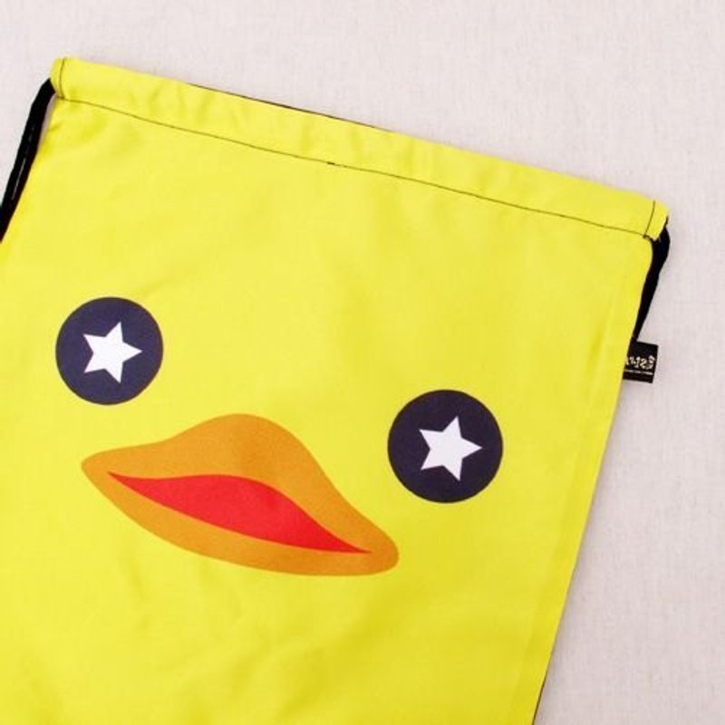 1212玩乐设计 束口包 后背包 -黄小鸭 - 侧背包/斜挎包 - 棉．麻 黄色