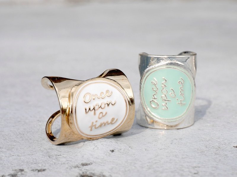 【HotSummer】欧式蜡封章-18K金色白腊&amp;纯银色绿腊 *戒指 - 戒指 - 其他金属 金色