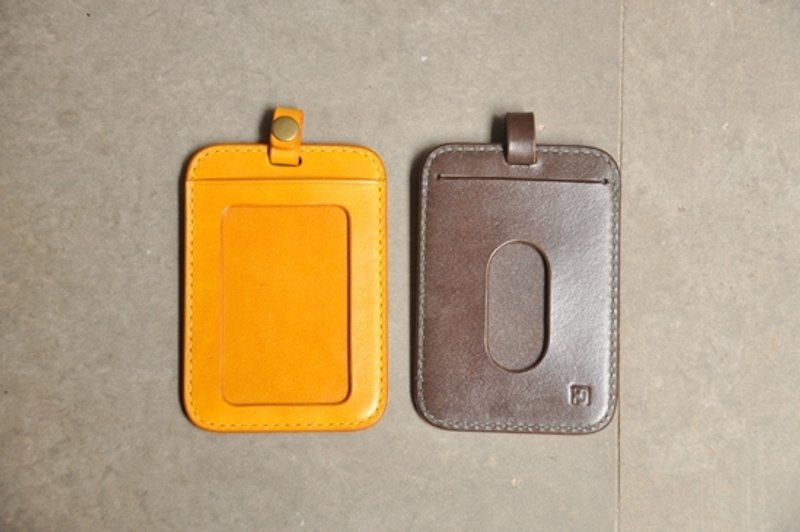 PA04　直式证件套 (不含挂绳) - 证件套/卡套 - 真皮 黄色