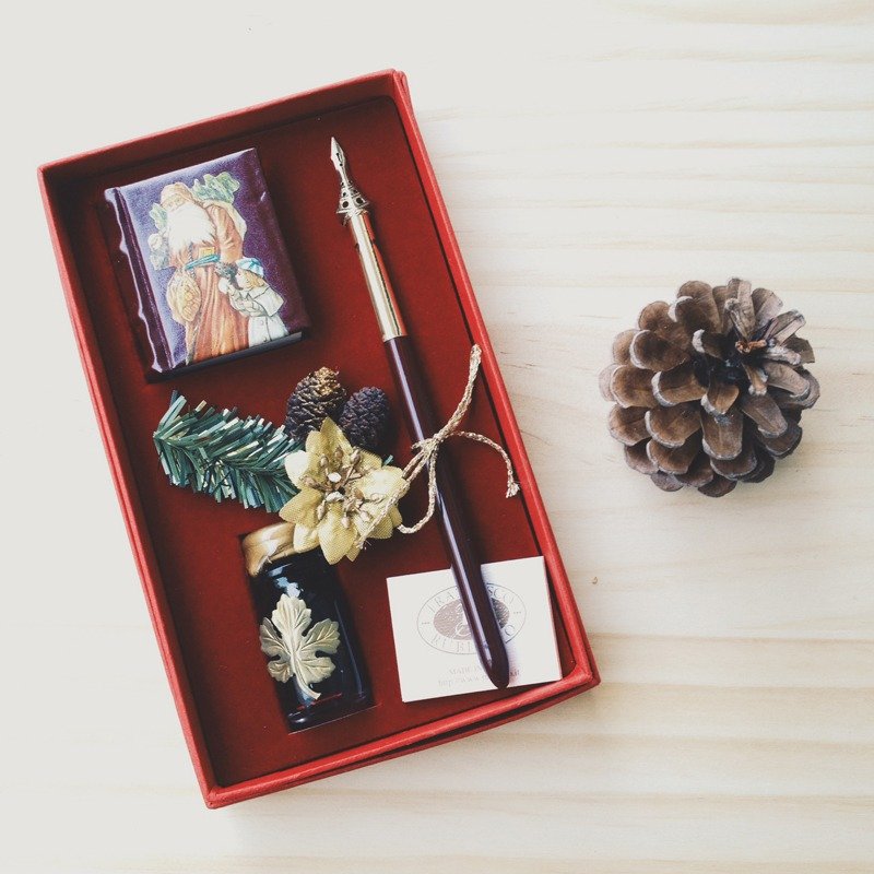 MC07 意大利耶诞枫香沾水笔礼盒 | 限量 欧式 Francesco Rubinato - 蘸水笔 - 其他材质 绿色