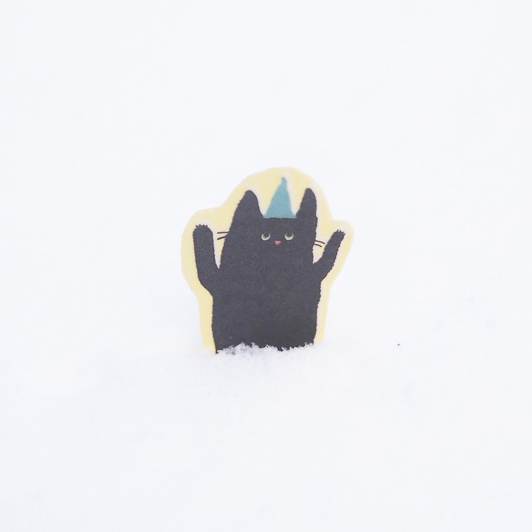 猫出没注意-透明防水贴纸 - 贴纸 - 防水材质 黑色