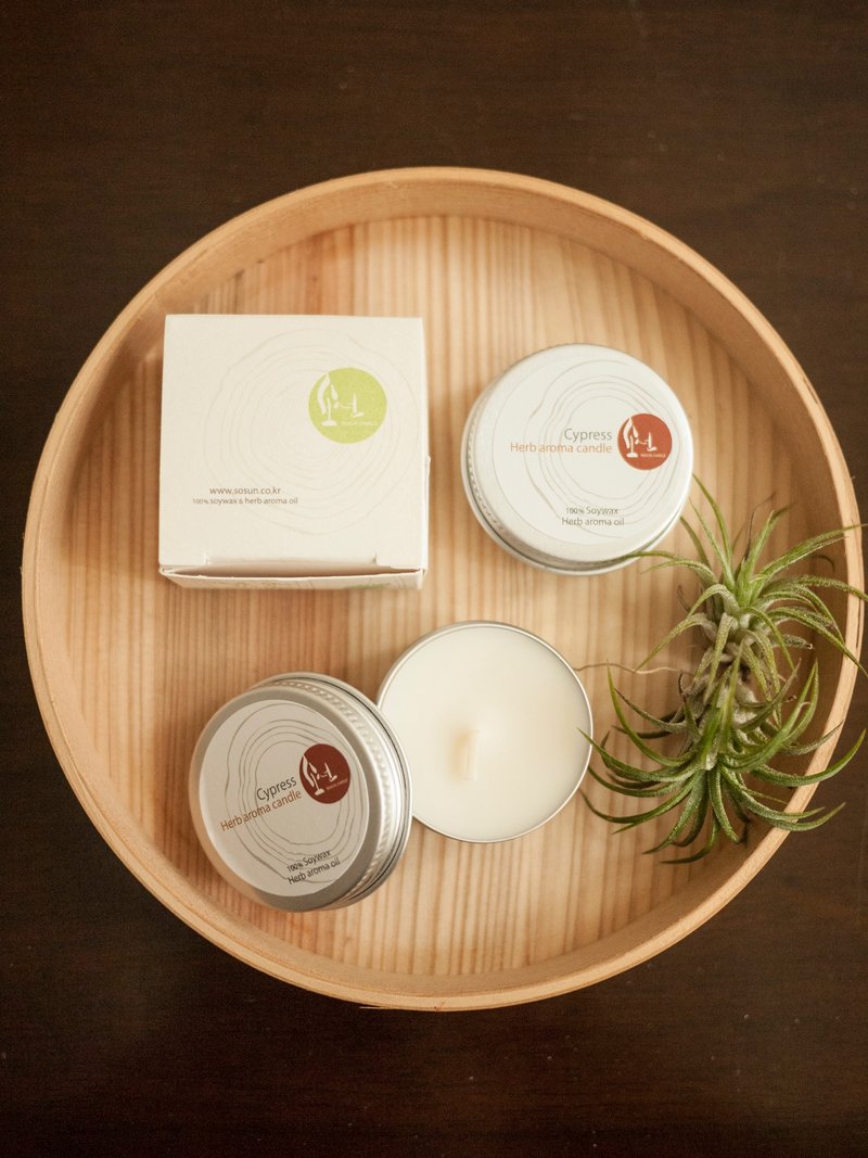 丝柏天然大豆蜡烛 - 茶光铝罐 x 天然大豆 x 纯精油 x 无烟害 - 蜡烛/烛台 - 蜡 咖啡色