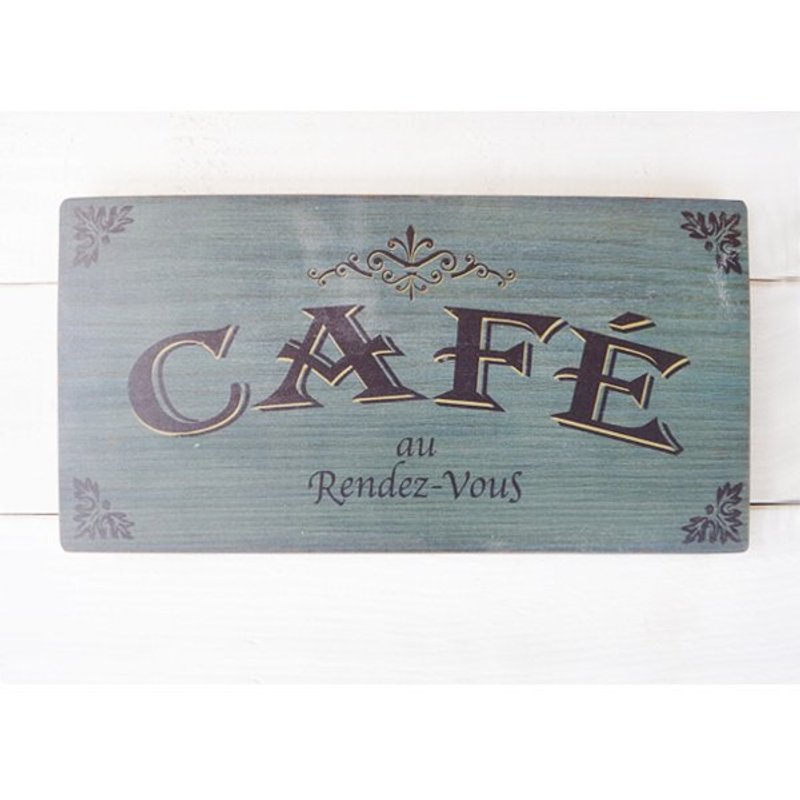 复古标示-CAFÉ-绿 - 墙贴/壁贴 - 木头 绿色