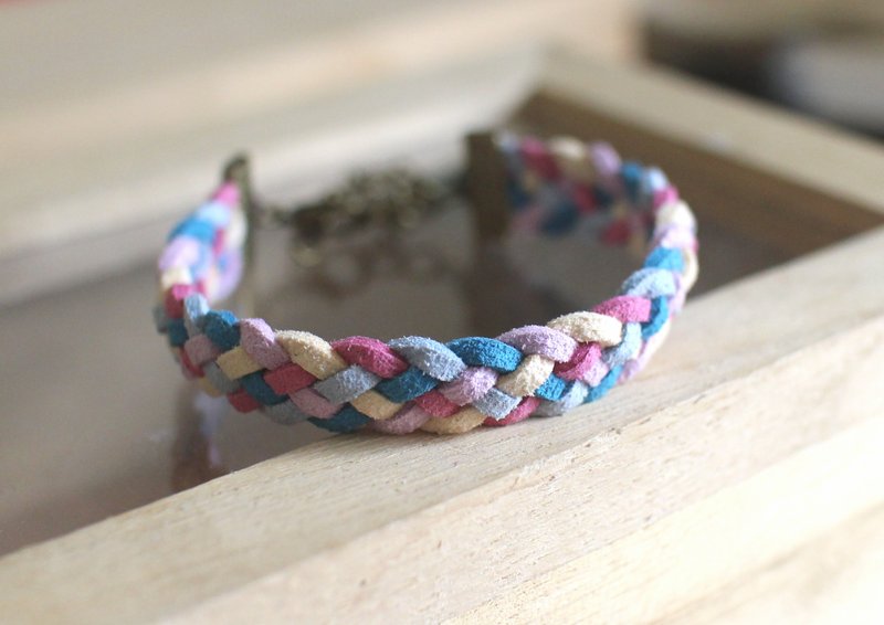 编织手环--韩国绒手环 【少女的祈愿】 - 手链/手环 - 真皮 