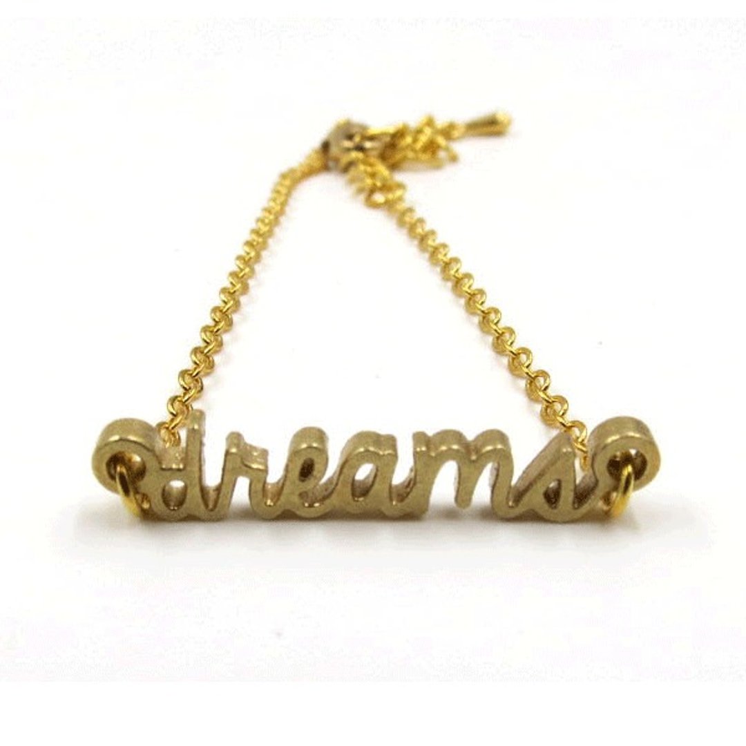 定制化名字项媡  - 三维打印 x Teeny tête-à-tête - bracelet x 个人化 - 手链/手环 - 其他金属 金色