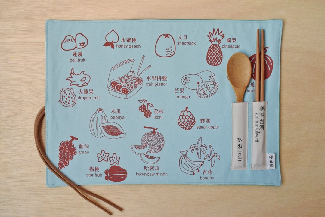 餐垫-水果/清透水蓝 - 餐垫/桌巾 - 其他材质 蓝色