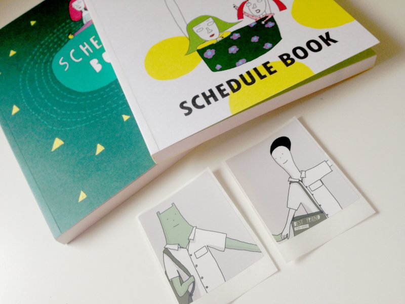 ▲▲▲第二件75折！▲▲▲：马卡龙脚趾行事历组（两本行事历+好朋友贴纸） - 笔记本/手帐 - 纸 多色