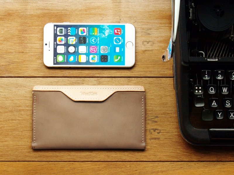 [ weeken 维肯 ] iPhone 7 - Mat Brown 手工真皮手机套 (免费刻印英文名) - 手机壳/手机套 - 真皮 咖啡色