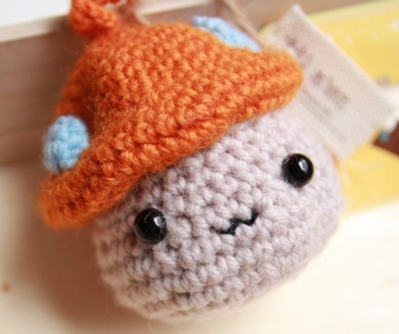 【布。棉花】毛线娃娃 小香菇造型 - 玩偶/公仔 - 其他材质 橘色