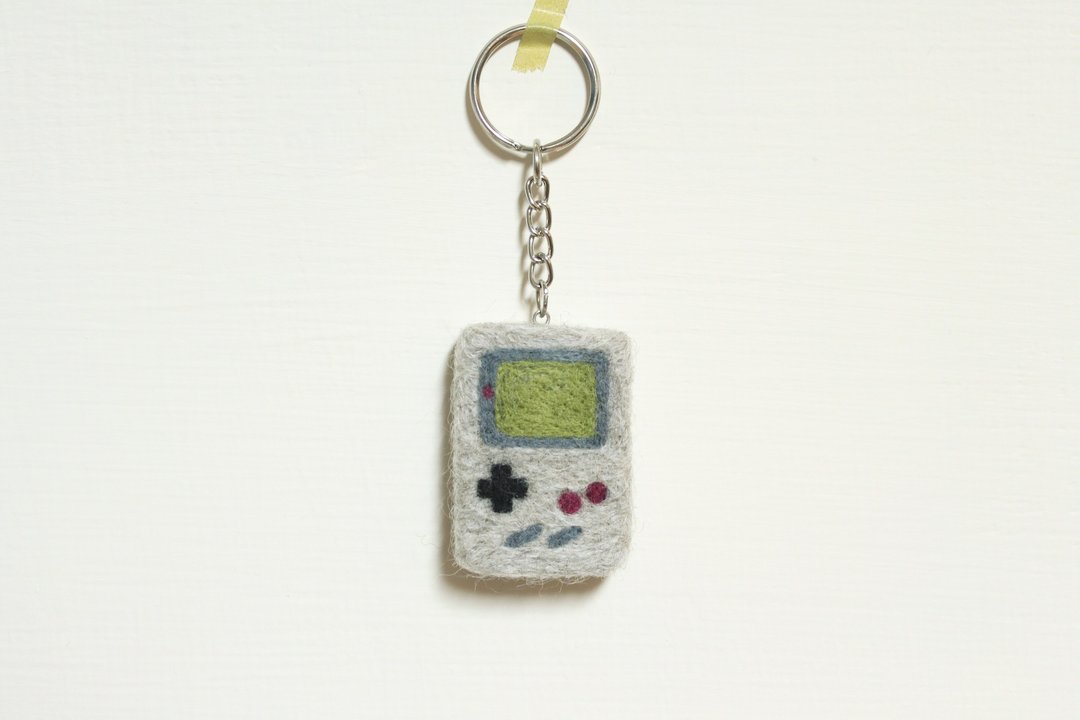 Game Boy 羊毛毡钥匙圈 - 钥匙链/钥匙包 - 羊毛 灰色