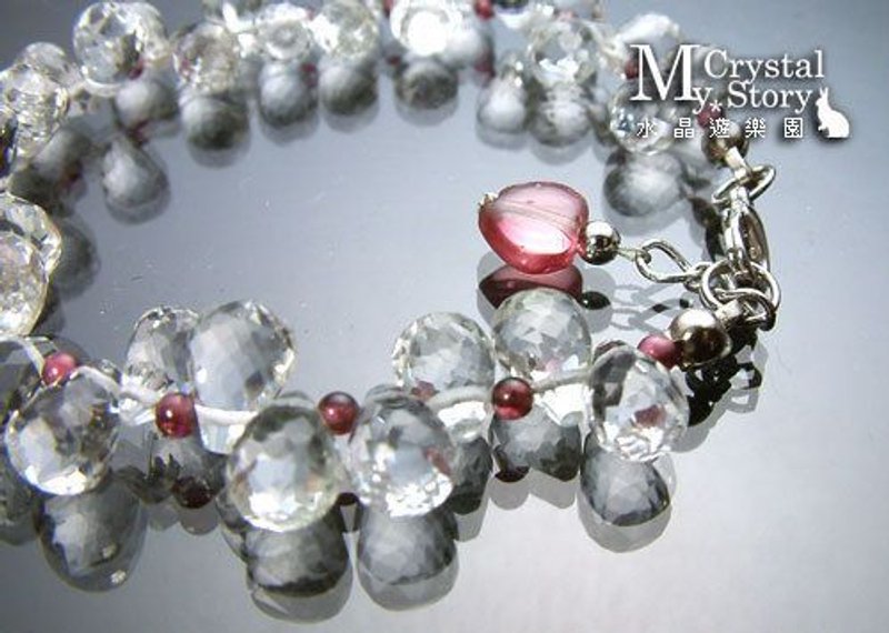 天然白水晶水滴手炼 - 手链/手环 - 其他材质 