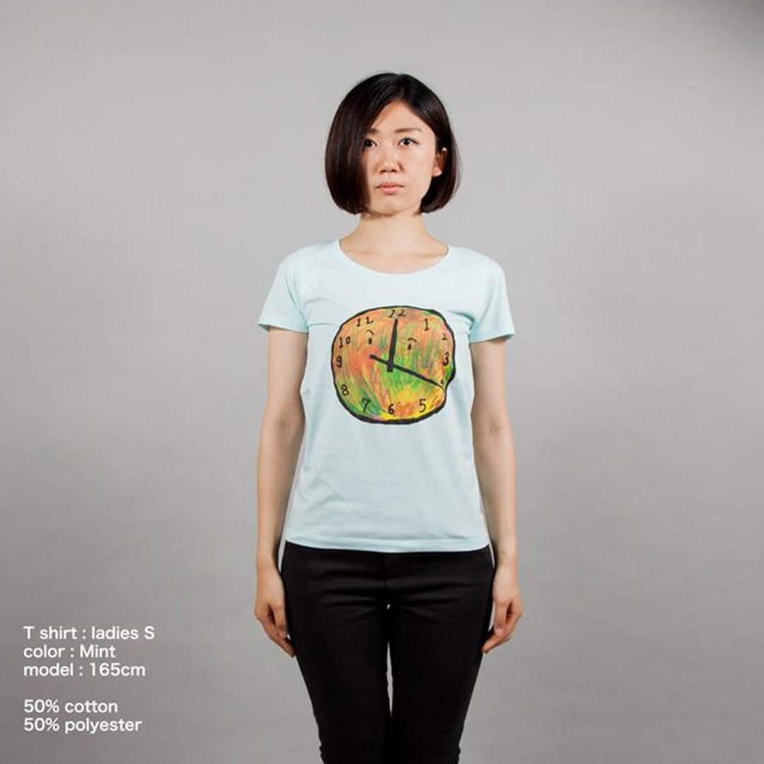 Contact Clock's T-shirt Tcollector - 女装 T 恤 - 棉 蓝色