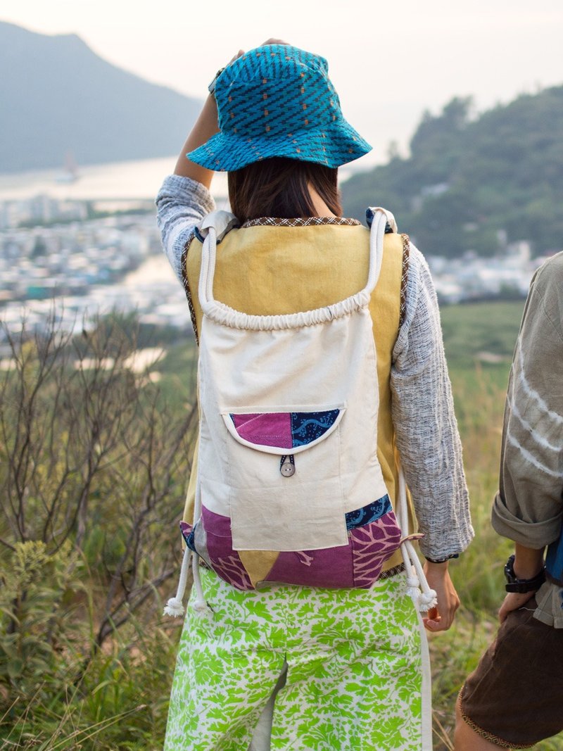 EARTH.er  │"Patchwork" Mini苏联束口包 ● "Patchwork" Mini Soviet Backpack│ :: 香港原创设计品牌 :: - 束口袋双肩包 - 棉．麻 多色