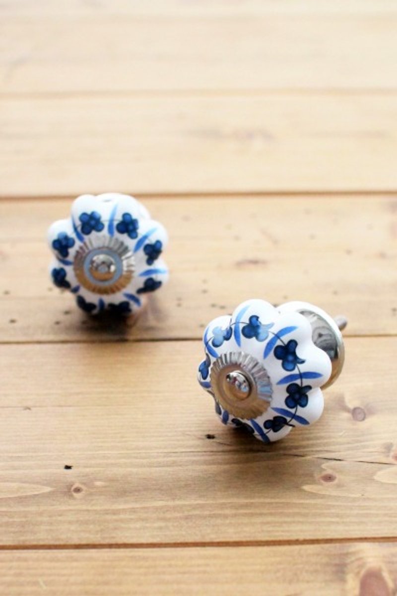 Rex复古波浪青花把手 - 摆饰 - 瓷 