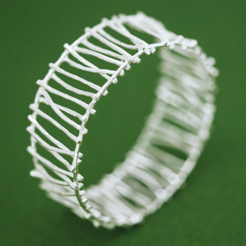 Branch 树枝 银饰 手环 - 手链/手环 - 银 灰色