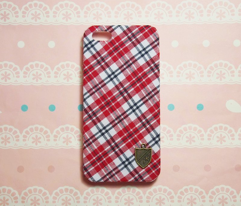 布艺 英伦红格纹手机壳 保护壳  红米 小米 M1  M1s M2  M2s M3 Sony Xperia X XA Ultra Z5 Z4 mini - 手机壳/手机套 - 其他材质 红色