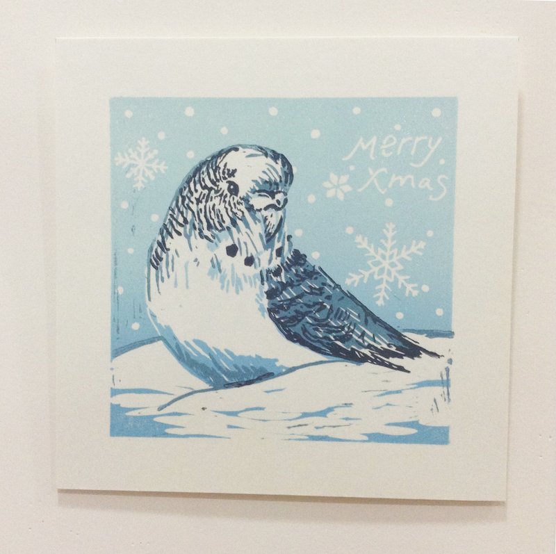 雪儿Xmas - 手工版印圣诞卡 - 海报/装饰画/版画 - 纸 白色