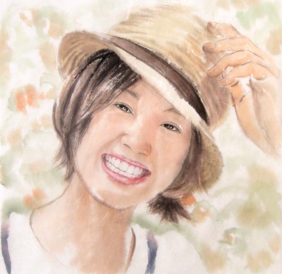 定制手绘水墨画像-若水30x30cm画心 - 订制画像 - 纸 多色