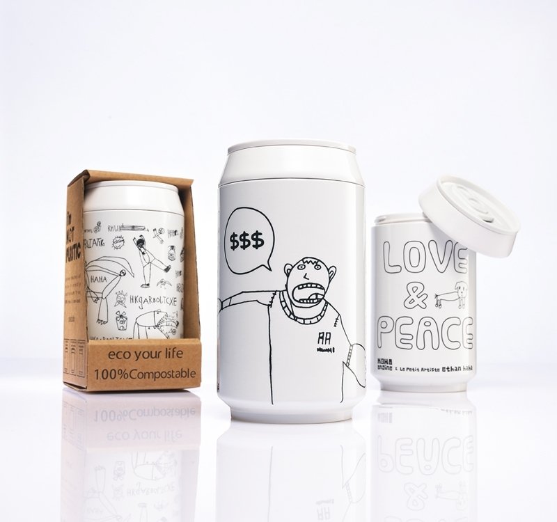 haha环保随行杯可乐罐(给我钱） - 咖啡杯/马克杯 - 其他材质 白色