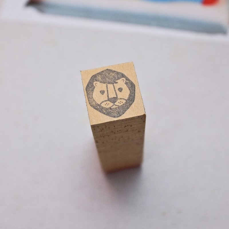 | 印章 | 编号241 动物头像 狮子 - 印章/印台 - 木头 