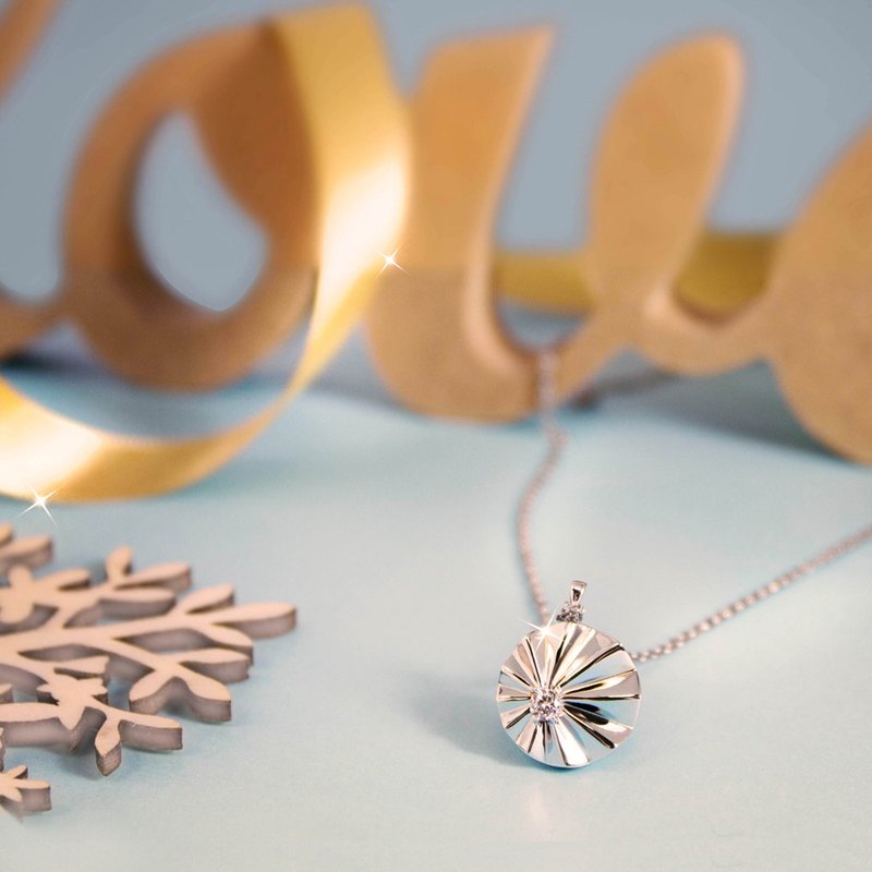 金点设计奖  【EYE】925纯银锆石项链 - 项链 - 其他金属 灰色